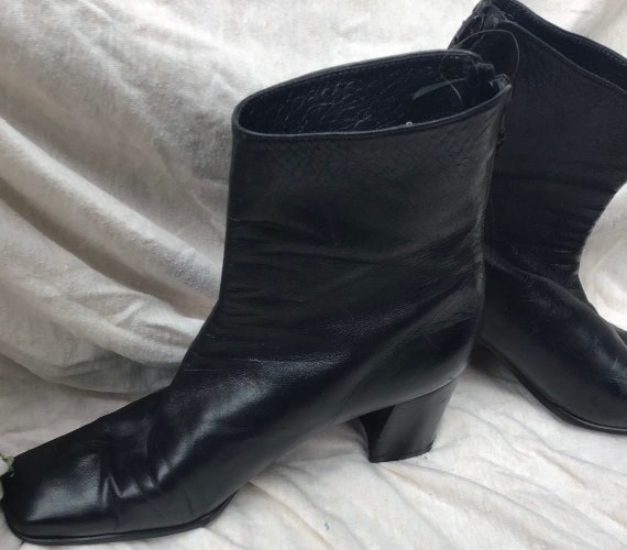 Vintage 90s Stuart Weizmann leather boots - image 3