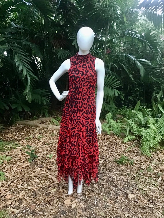 Vintage Lilly Rubin silk and sequins Dress