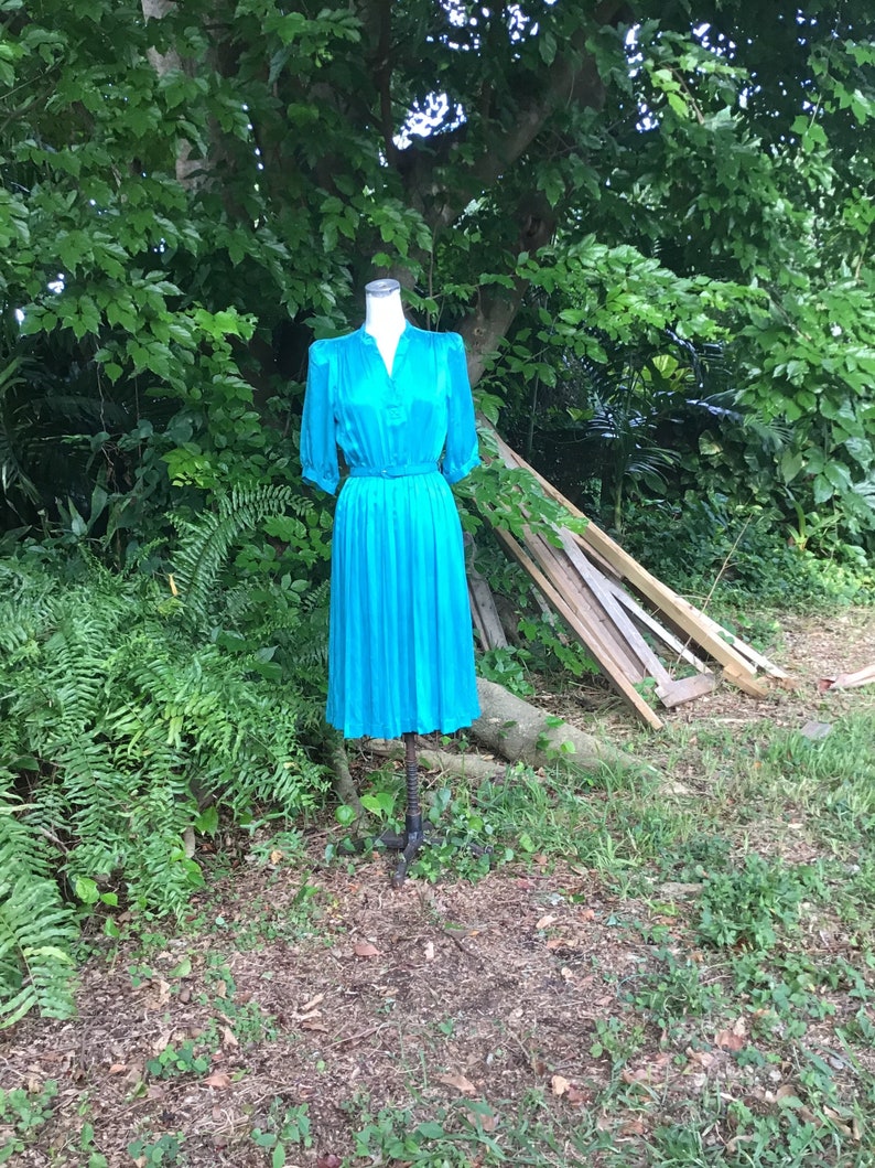 Vintage silk pleated Dress