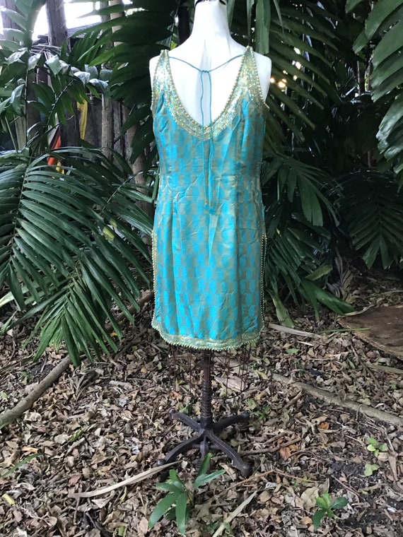 Vintage dress in silk/satin - image 6