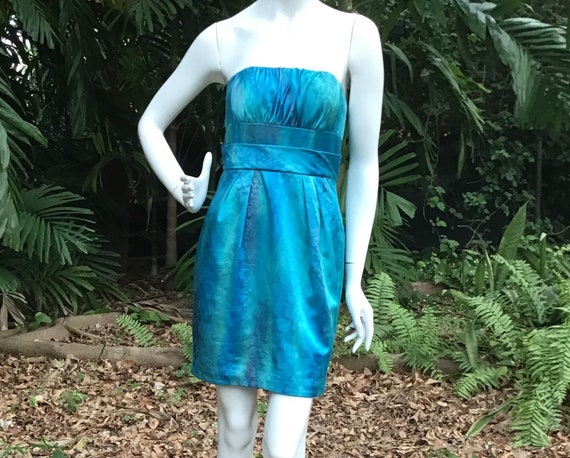 Vintage strapless silk Single Dress - image 1