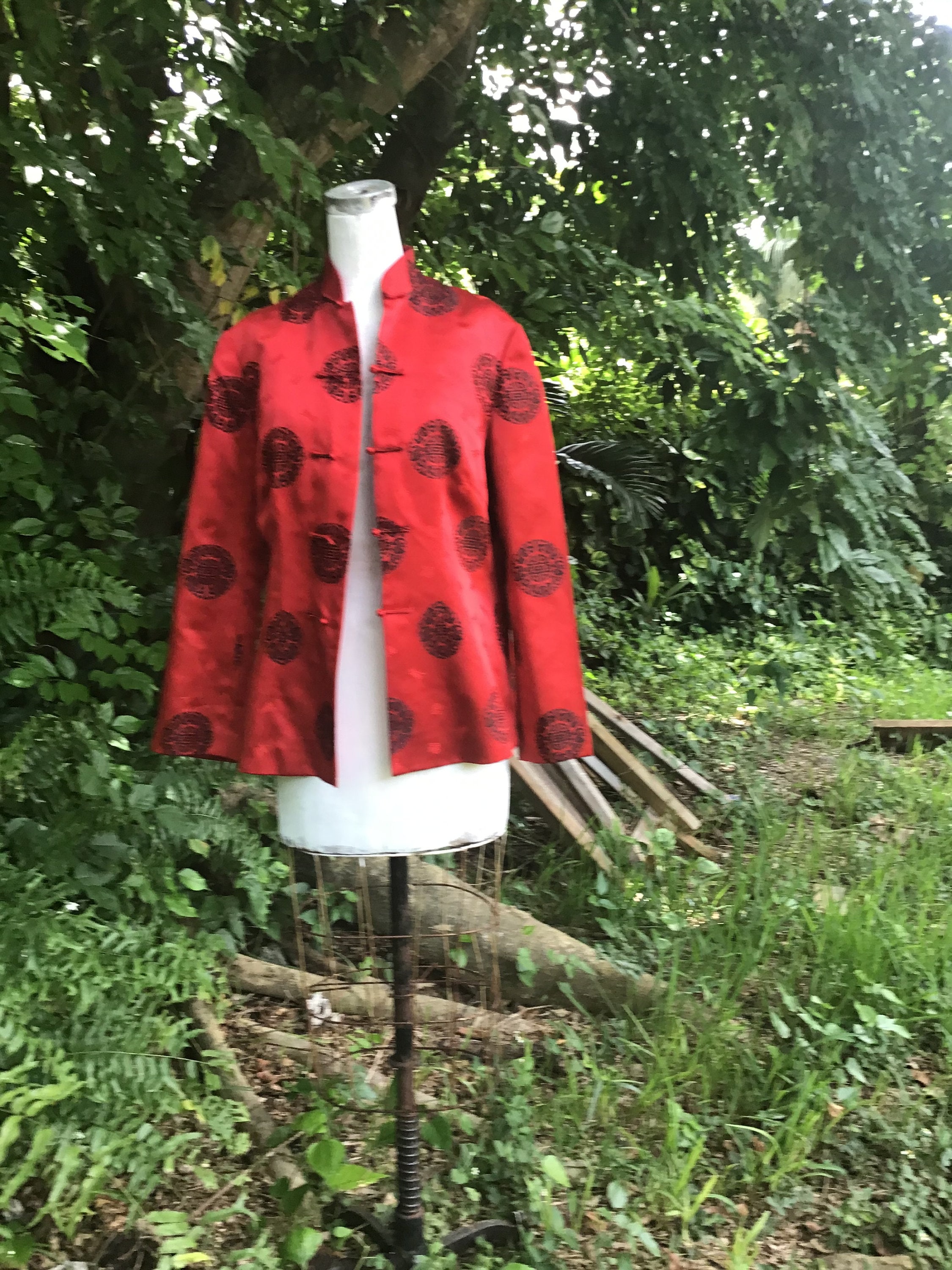 Vintage Chinese Silk Jacket - Etsy Vintage Chinese Silk Jacket - Etsy