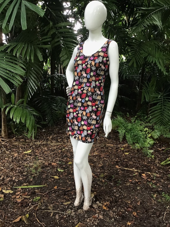 Robe Vintage Nicole Miller 'One Of A Kind' - Taille 2, Soie Verte, échantillon Défilé TRÈS RARE