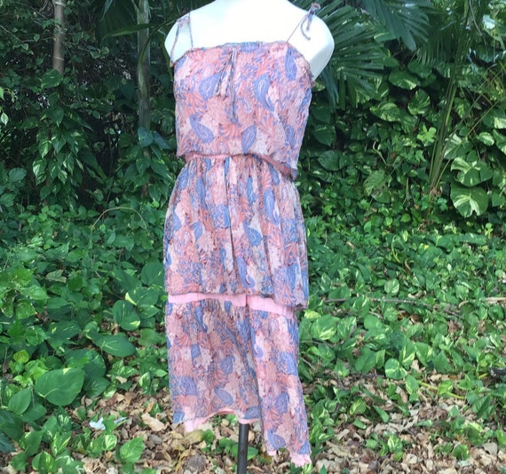 Vintage 80s silk and satin Dress - image 1