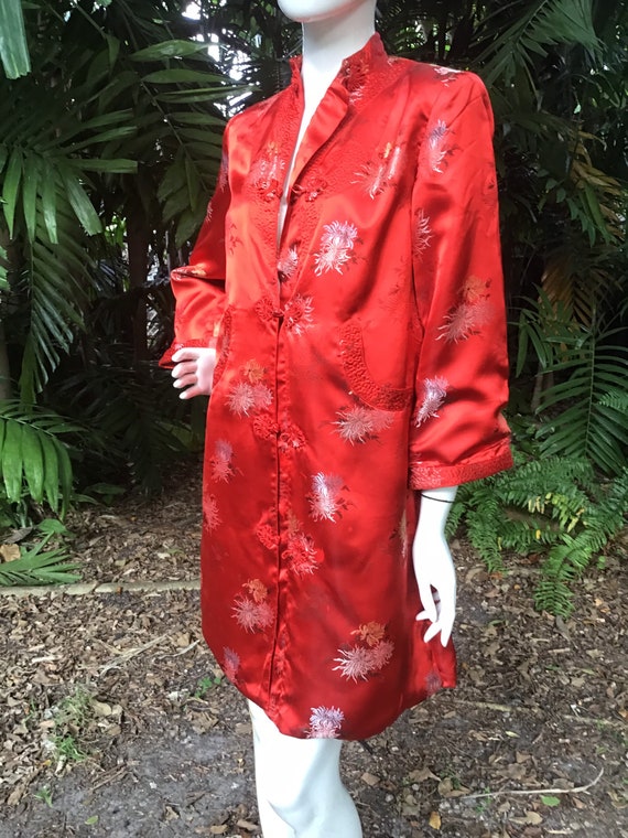 Vintage Chinese brocade silk Coat - image 8