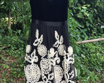 Vintage Nanette Lepore Velvet and Tulle Dress - Etsy Vintage Nanette Lepore Velvet and Tulle Dress - Etsy