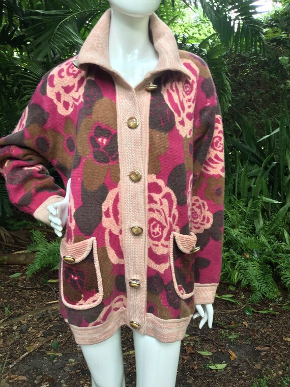 Vintage printed wool Jacket - image 2