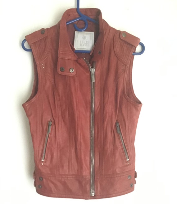 Vintage sleeveless leather vest