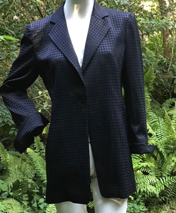 Vintage Armani. Hound tooth lightweight one button jacket View 6