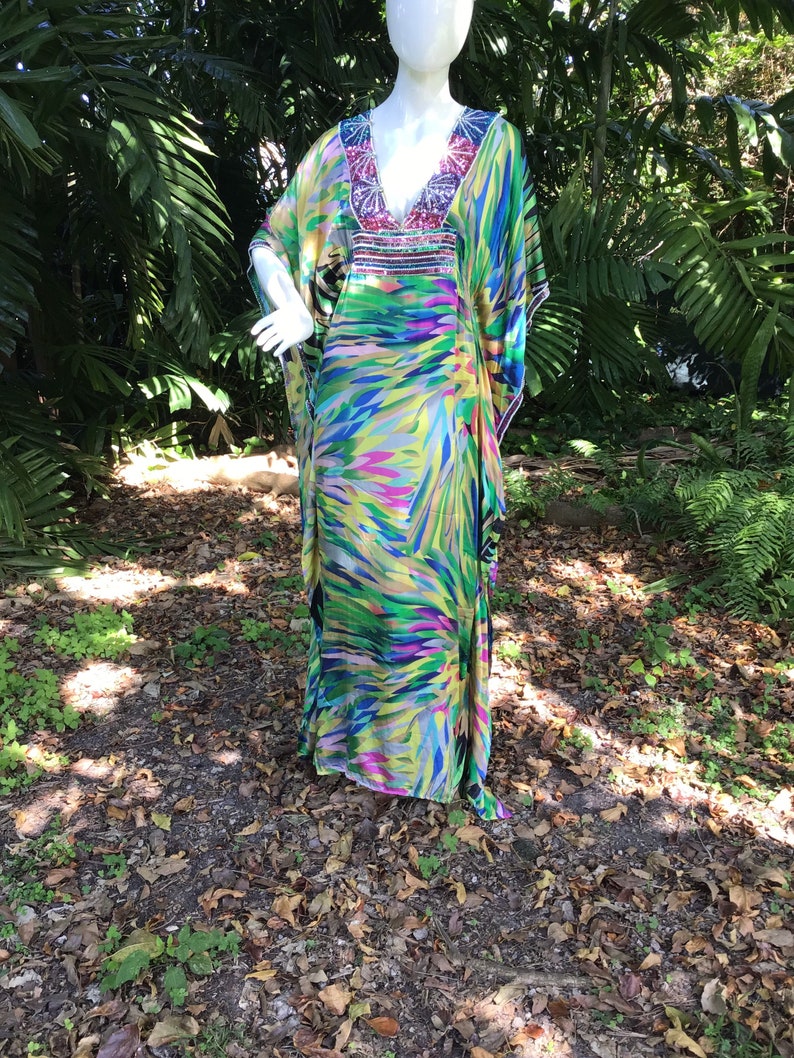 Vintage Kaftan in silk and sequins image 7