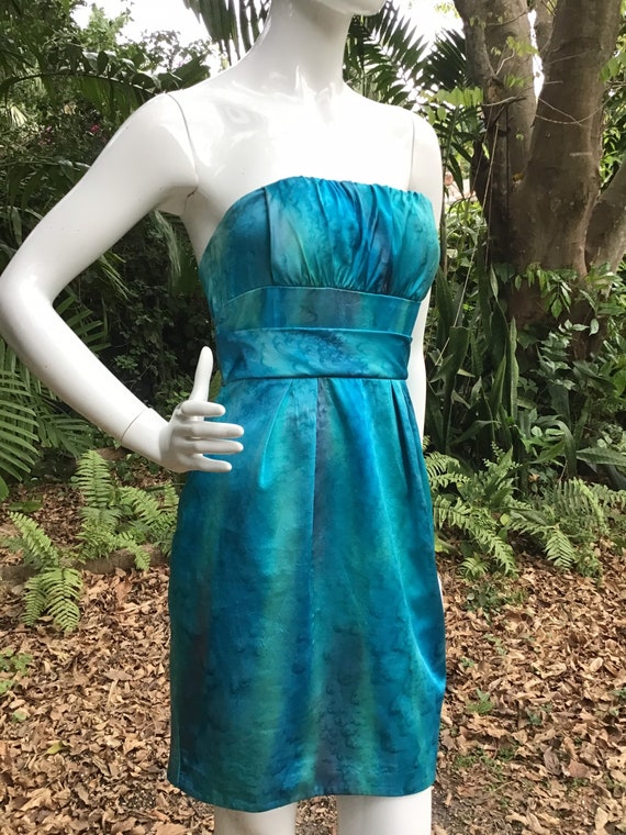 Vintage strapless silk Single Dress - image 2