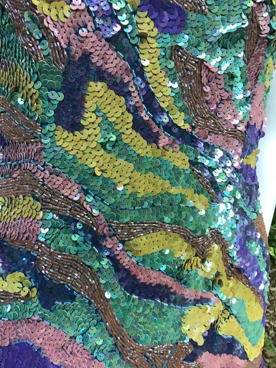 Vintage 1980s A.J.Bari sequins Dress - image 9