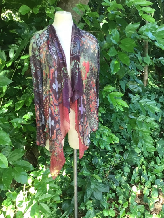 Vintage silk cardigan - image 4