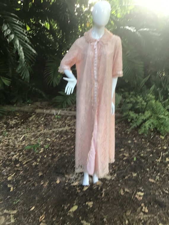 1950s lace /cotton Robe