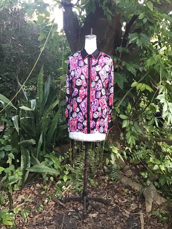 Vintage Bob Mackie Silk Shirt - Etsy