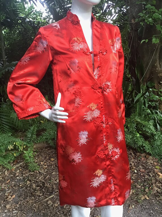 Vintage Chinese brocade silk Coat - image 4