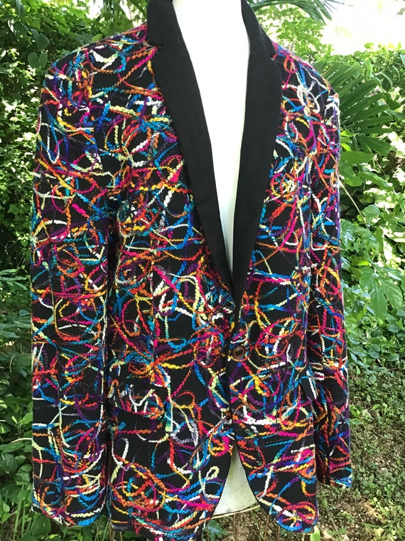 Men's Embroidered Overlap Long Jacket main image 1