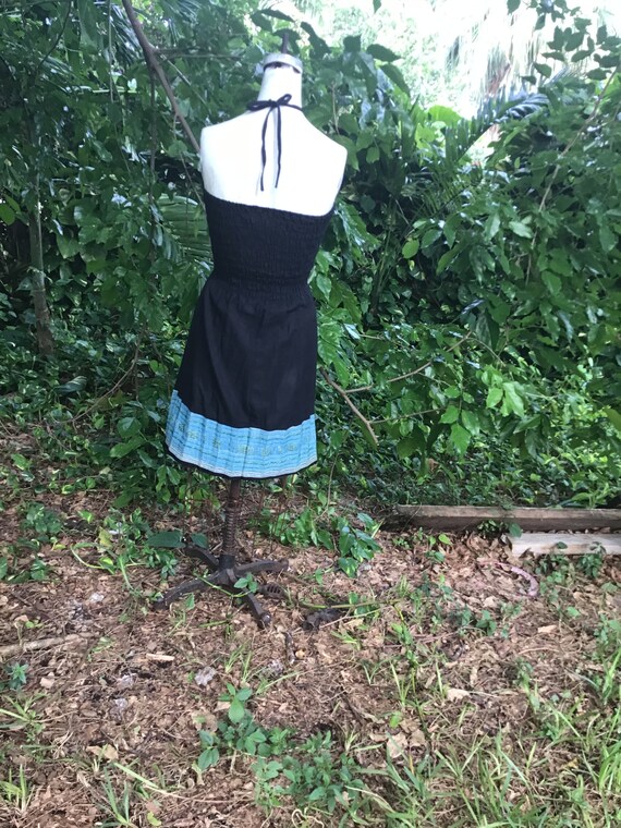 Vintage cotton halter-neck Dress - image 6