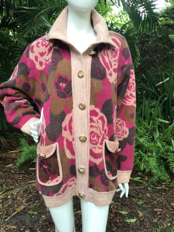 Vintage printed wool Jacket - image 7