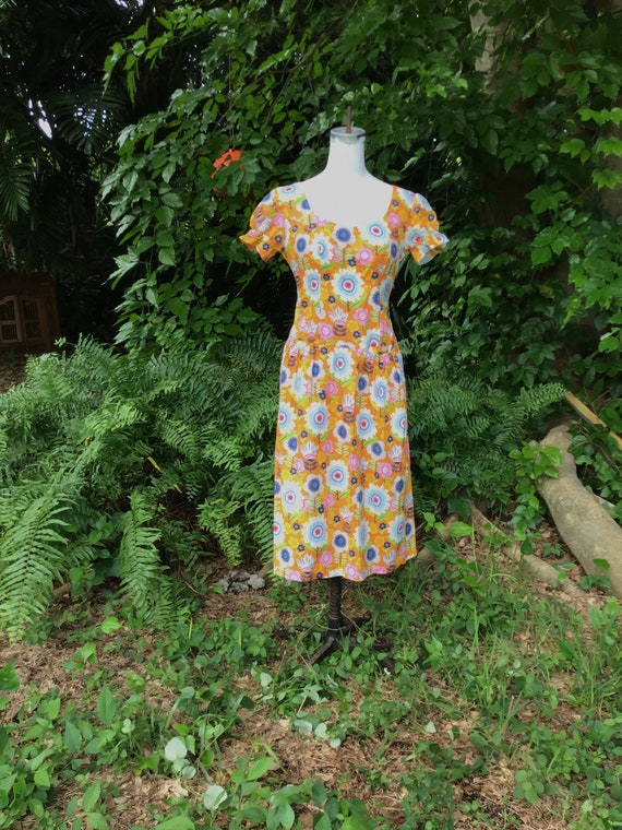 Cotton summer dress 1980s - image 1