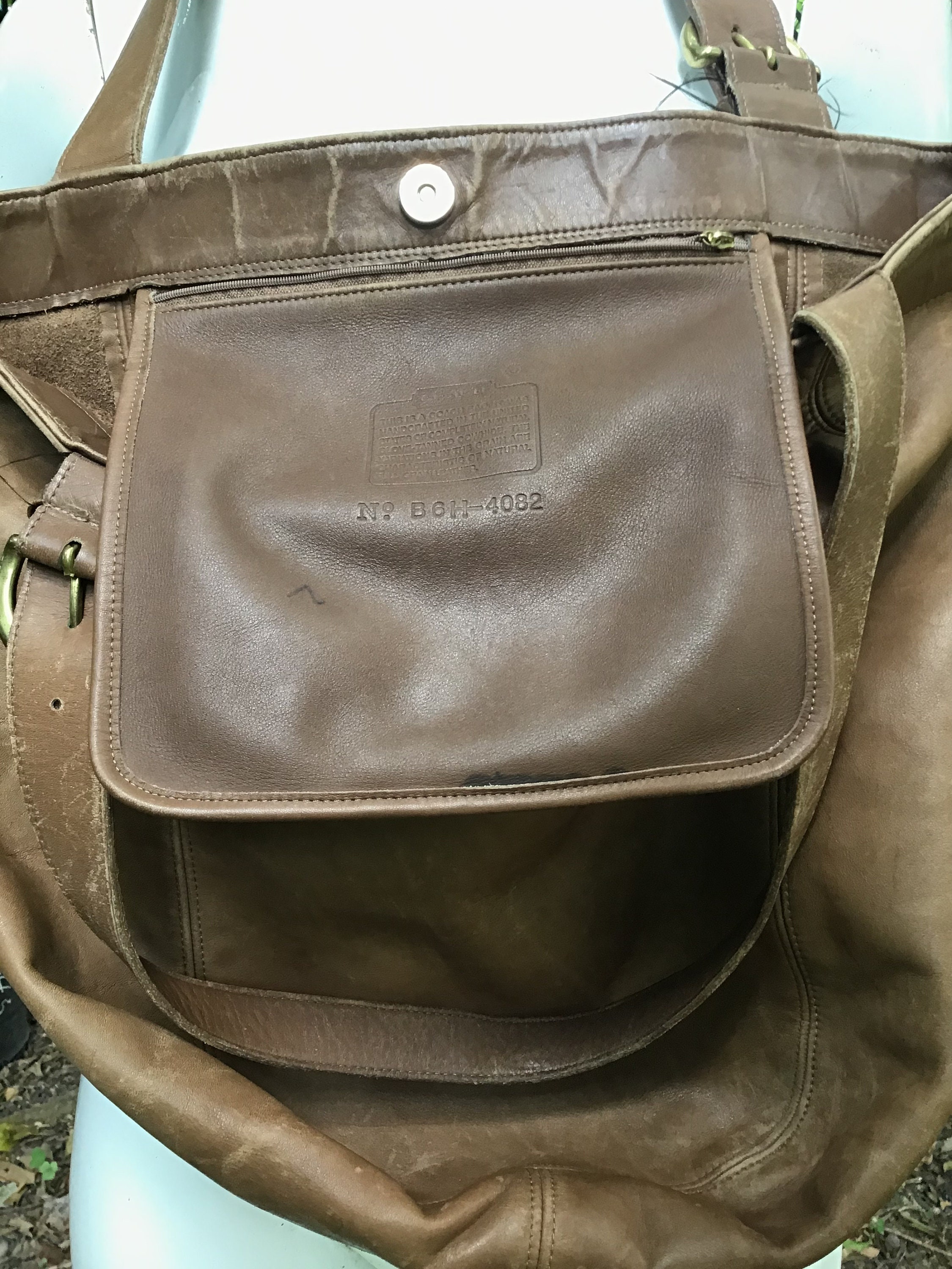 Vintage Coach Tote 1990s Leather Bag - Etsy