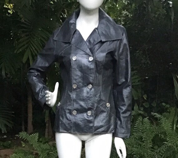 Vintage double breasted leather Gem