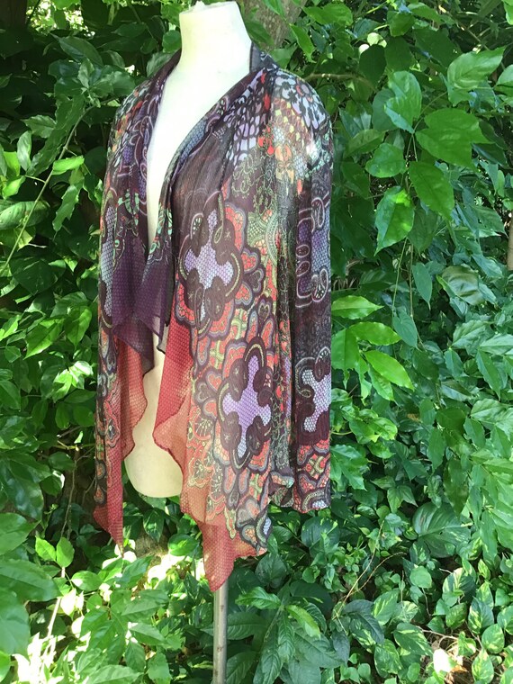 Vintage silk cardigan - image 7