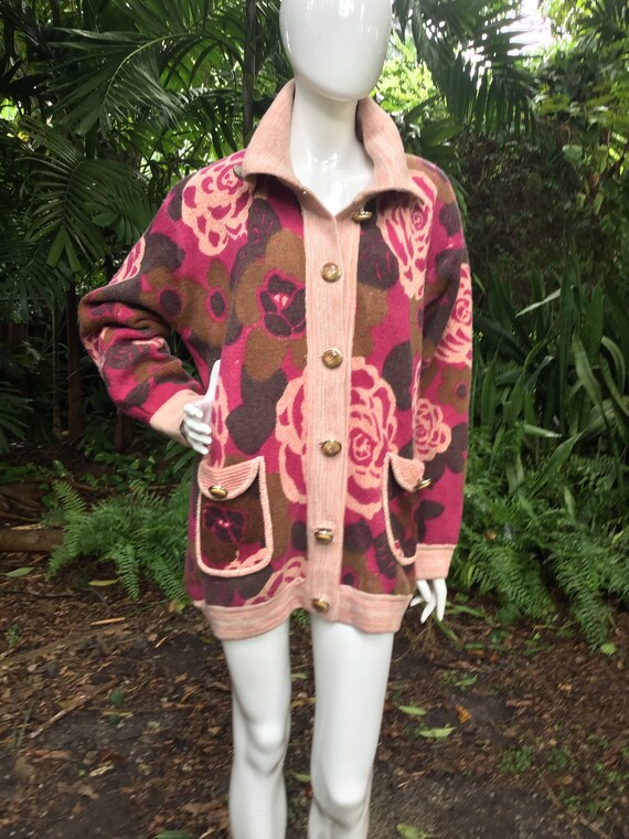 Vintage printed wool Jacket - image 5