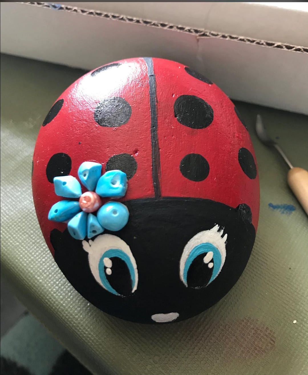 Winter Ladybug Rocks Painted Ladybug Rocks - Etsy