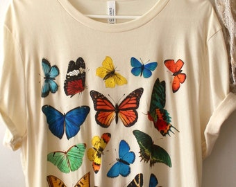 Vintage Butterfly Graphic Tee: Insect Nature Shirt