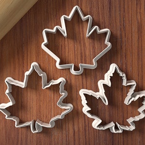 STL Datei Ahorn Blatt Cookie Cutter Set - Fondant Cookie Cutter Set