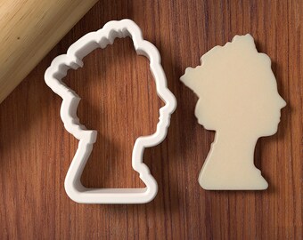 STL File Queen cookie cutter, Queen Elizabeth II - 3D Printed Cookie Cutter