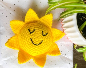 Crocheted Sunshine Plushie/Sunshine Pillow/Sun Toy