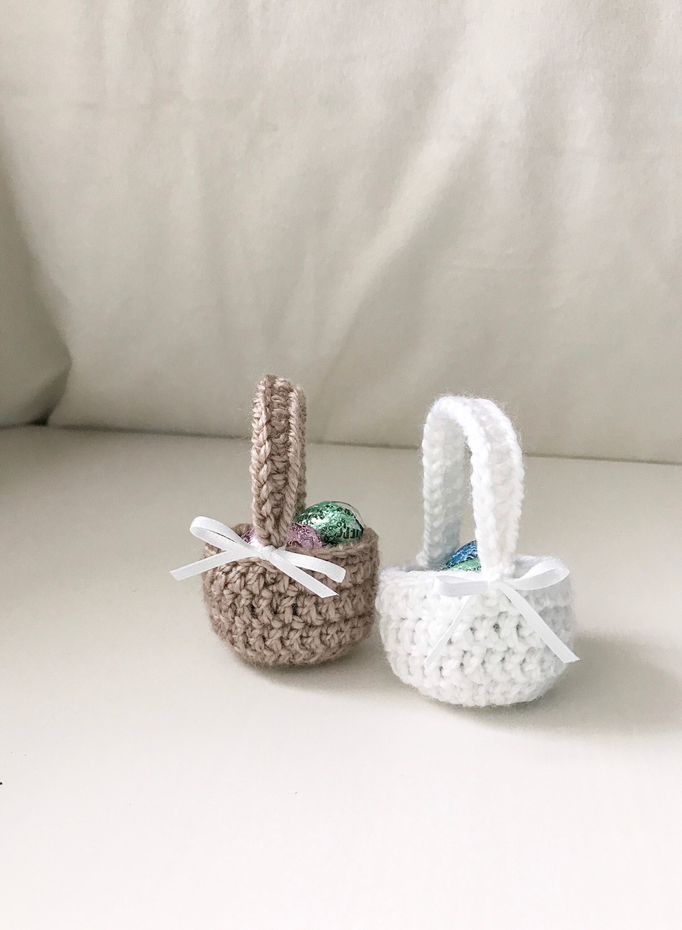 Mini Crochet Easter Egg Basket Etsy