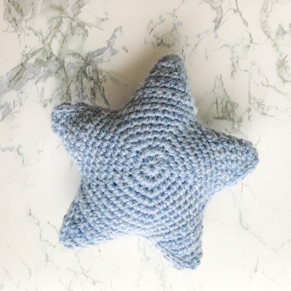 Crochet Star Plushie/Small Star Pillow/Stuffie/Plush/Stuffed Star/Toy/Nursery Decor