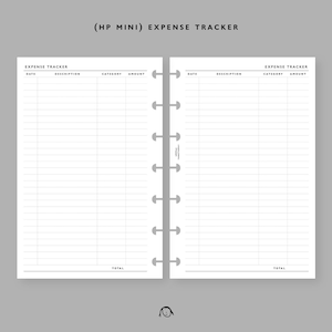 HP Mini Size Expense Tracker Printable Inserts - Etsy