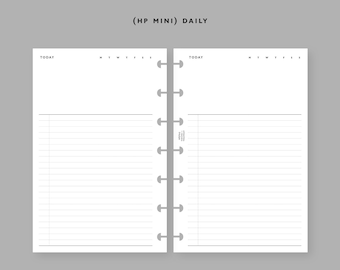 HAPPY PLANNER Mini Size Daily Printable Inserts  / Discbound Refills / Freitag Agenda Printables