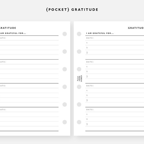 POCKET Size Meal Plan Printable Inserts - Etsy