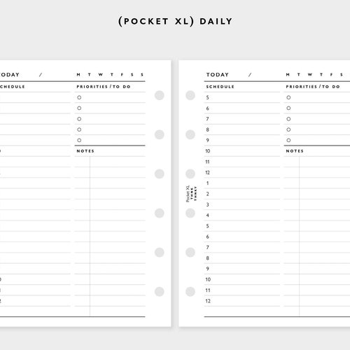 Project Planner Pocket XL Printable Daily Planner Ideas | Etsy