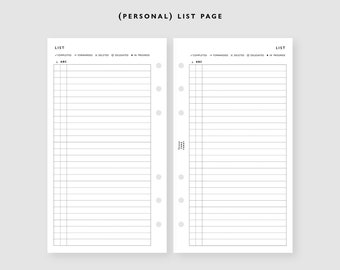 May include: A printable planner page with a list format. The page is divided into two columns, each with a heading "LIST". The headings include the following labels: "Completed", "Forwarded", "Deleted", "Delegated", and "In Progress".