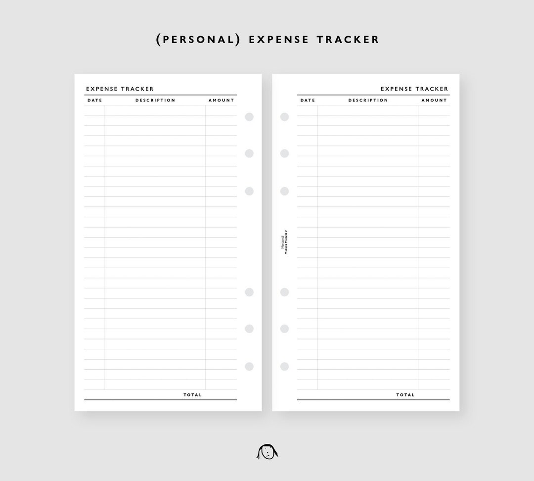 PERSONAL Size Expense Tracker Printable Inserts / Agenda Printable ...
