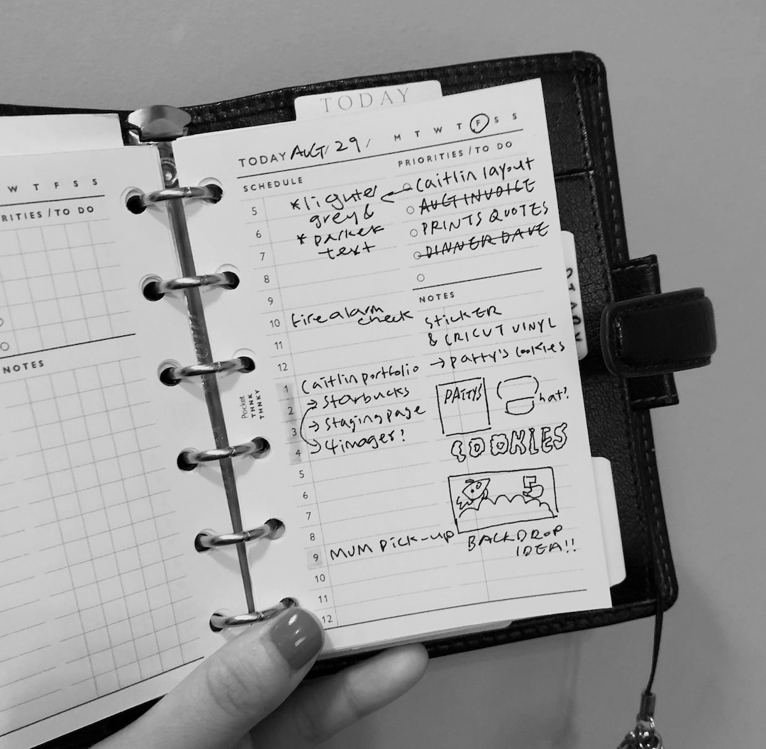 POCKET Size Daily Plan Printable Inserts - Etsy