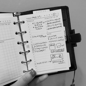 POCKET Size Daily Plan Printable Inserts