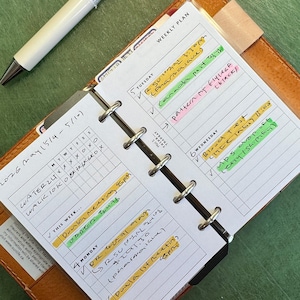 Mini 5 veckoplan utskrivbara bilagor / Agenda utskrivbar / Ringpärm Filofax mini refills / Digital PDF-fil