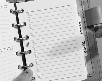 POCKET Size Checklist Printable Inserts / Agenda Printable / Ring binder Filofax Pocket refills