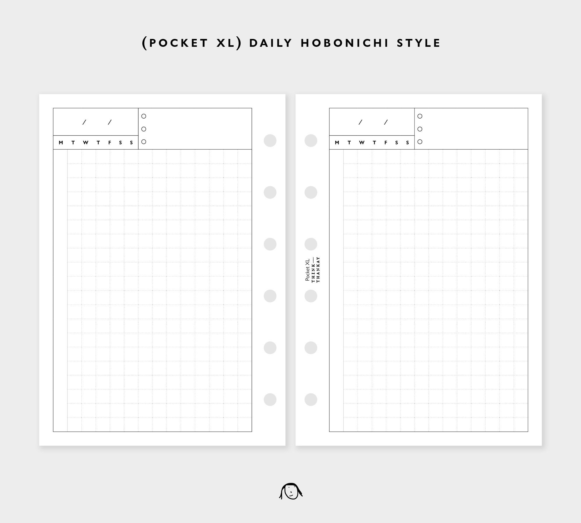 POCKET XL Tamaño Daily Hobonichi Style Inserciones imprimibles - Etsy ...