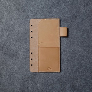 Page de garde V1 en cuir au tannage végétal / Reliure à anneaux faite main Filofax Page de garde personnelle / Agenda, accessoires