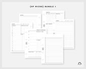Happy Planner Micro Size Bundle 1 Monthly, Weekly, Daily, Checklist | Discbound Planner Printable Refills | Instant Download