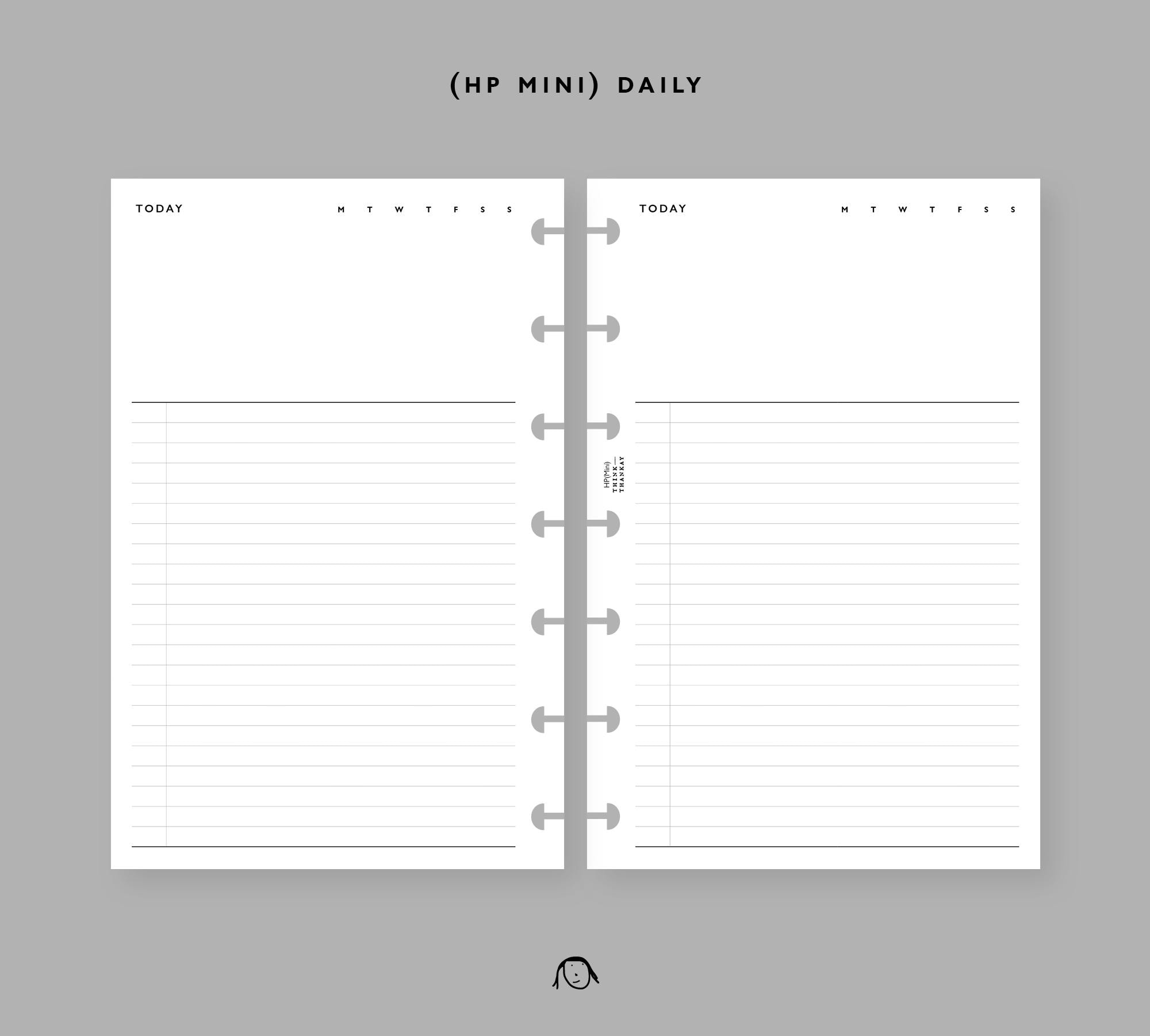 HAPPY PLANNER Mini Size Daily Printable Inserts / Discbound Refills ...