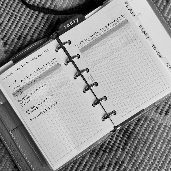 POCKET Size 31 days tracker Printable Inserts | Agenda Printable | Ring binder Filofax Pocket refills | Instant Download PDF